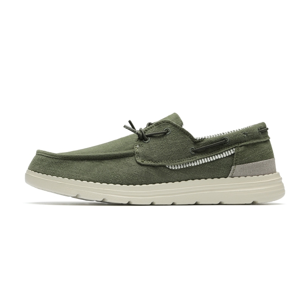 Minimalist Men's Slip On  Canvas Loafers - OLIVE GREEN - 2